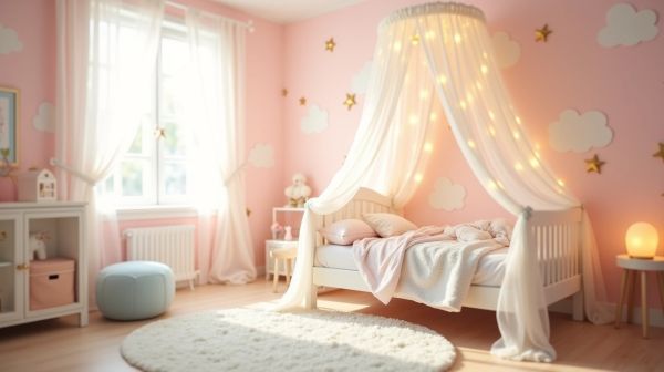 Créez une chambre féérique avec un papier peint chambre fille